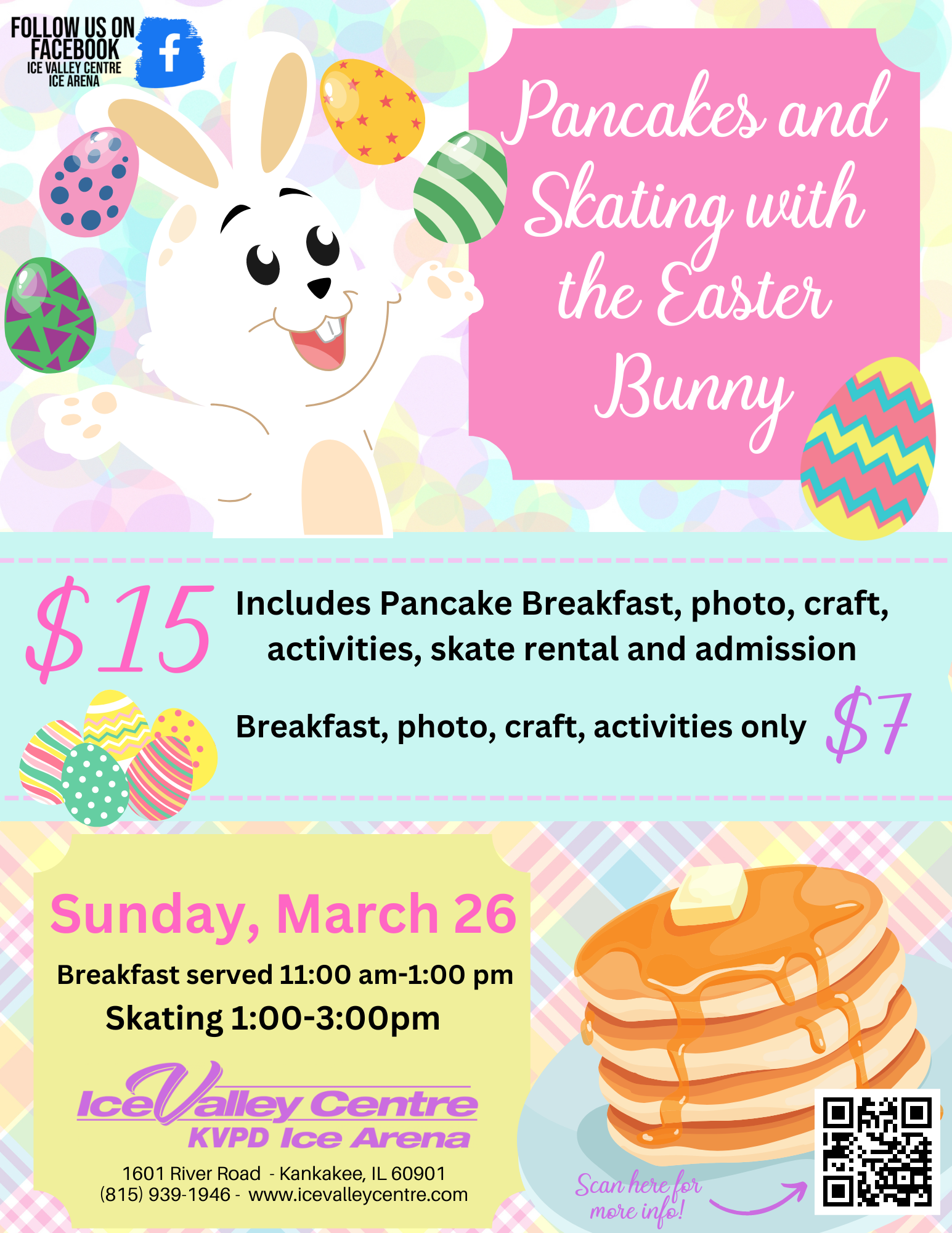 Pancakes & Skating with the Easter Bunny